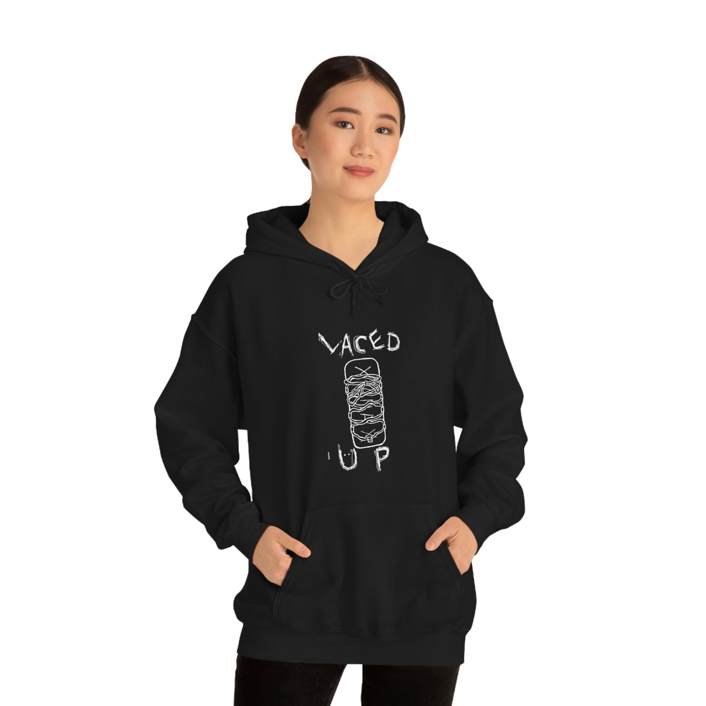 LACED UP Black Hoodie